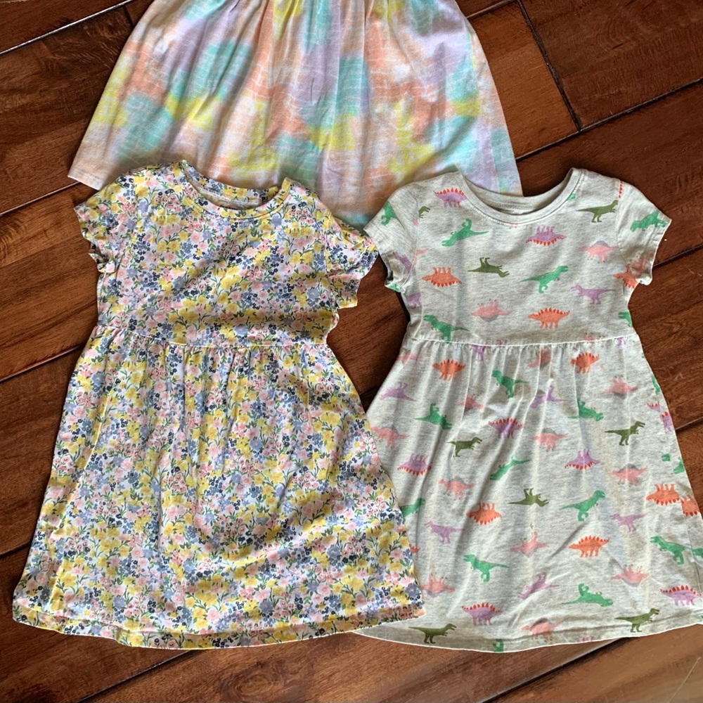Bundle of 3 toddler girl dresses.  Old Navy and Cat & Jack brand.